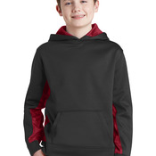 Youth Sport Wick ® CamoHex Fleece Colorblock Hooded Pullover