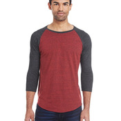 Unisex Triblend Three-Quarter Sleeve Raglan T-Shirt