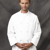 Eight Pearl Button Chef Coat with Thermometer Pocket