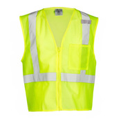 Unisex Single Pocket Zipper Mesh Vest